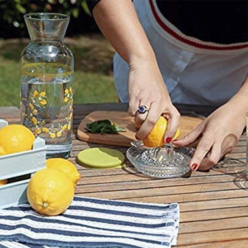 Presse-agrumes manuel en verre sans plomb pour citrons