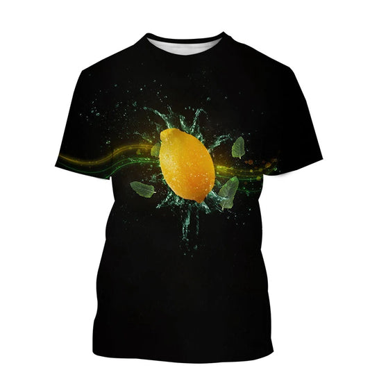 Citron T-shirt Homme Imprimé motif Citron