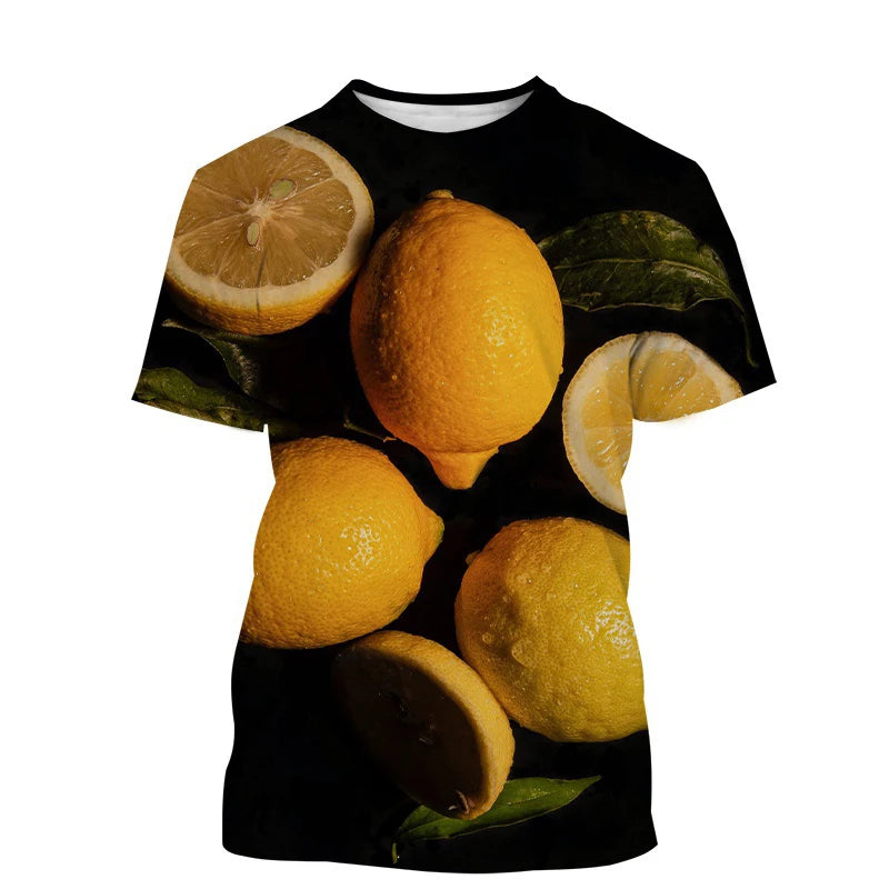 Citron T-shirt Homme Imprimé motif Citron