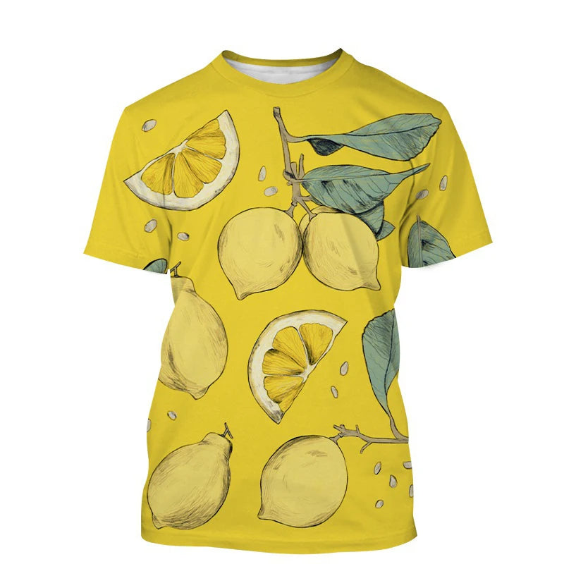 Citron T-shirt Homme Imprimé motif Citron