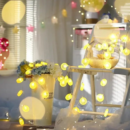 Guirlande Lumineuse LED en Forme de Citron – Décoration Festive pour Mariages, Noël et Fêtes