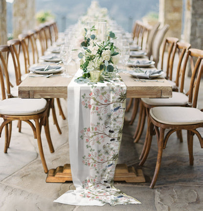 Chemin de Table en Chiffon – Élégant et Rustique pour Mariages et Fêtes Spéciales