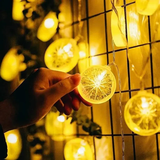 Guirlande Lumineuse LED en Forme de Citron – Décoration Festive pour Mariages, Noël et Fêtes