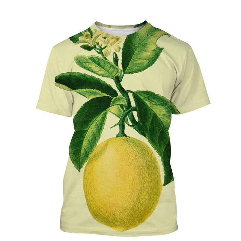 Citron T-shirt Homme Imprimé motif Citron