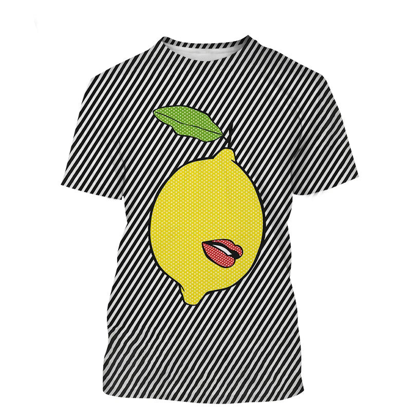 Citron T-shirt Homme Imprimé motif Citron