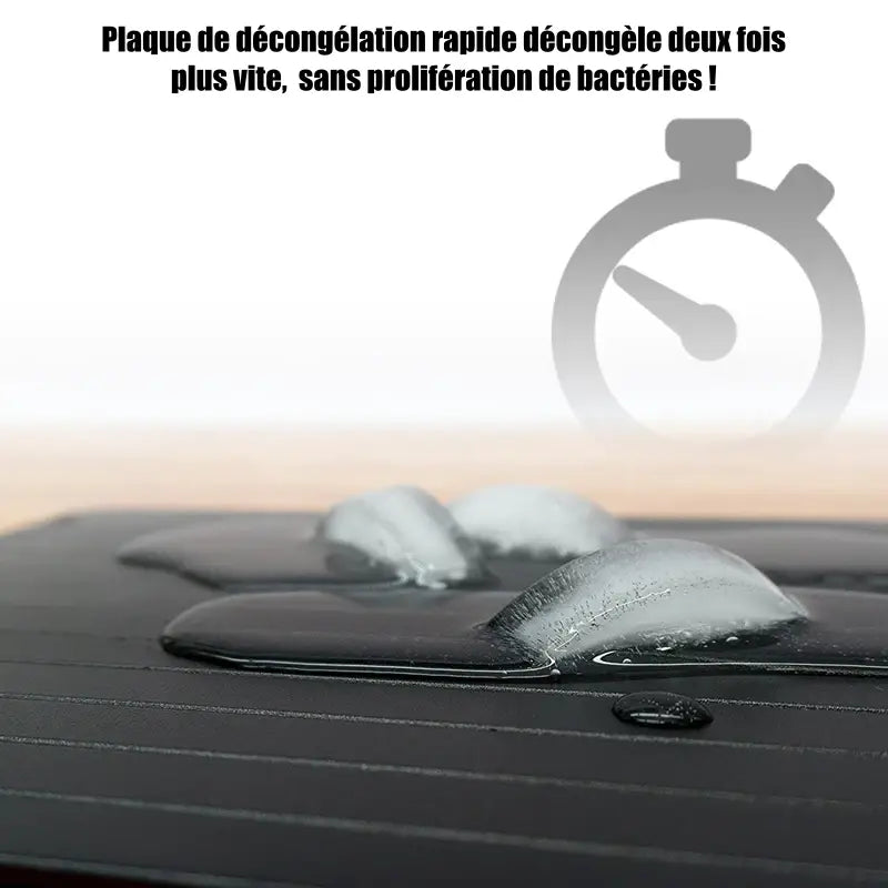 Plaque thermique conductrice pour décongélation accélérée d’aliments surgelés sans source d’énergie externe